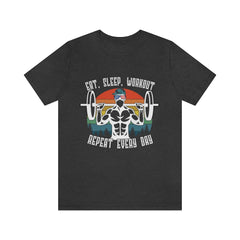Workout Repeat Unisex Jersey Short Sleeve Tee