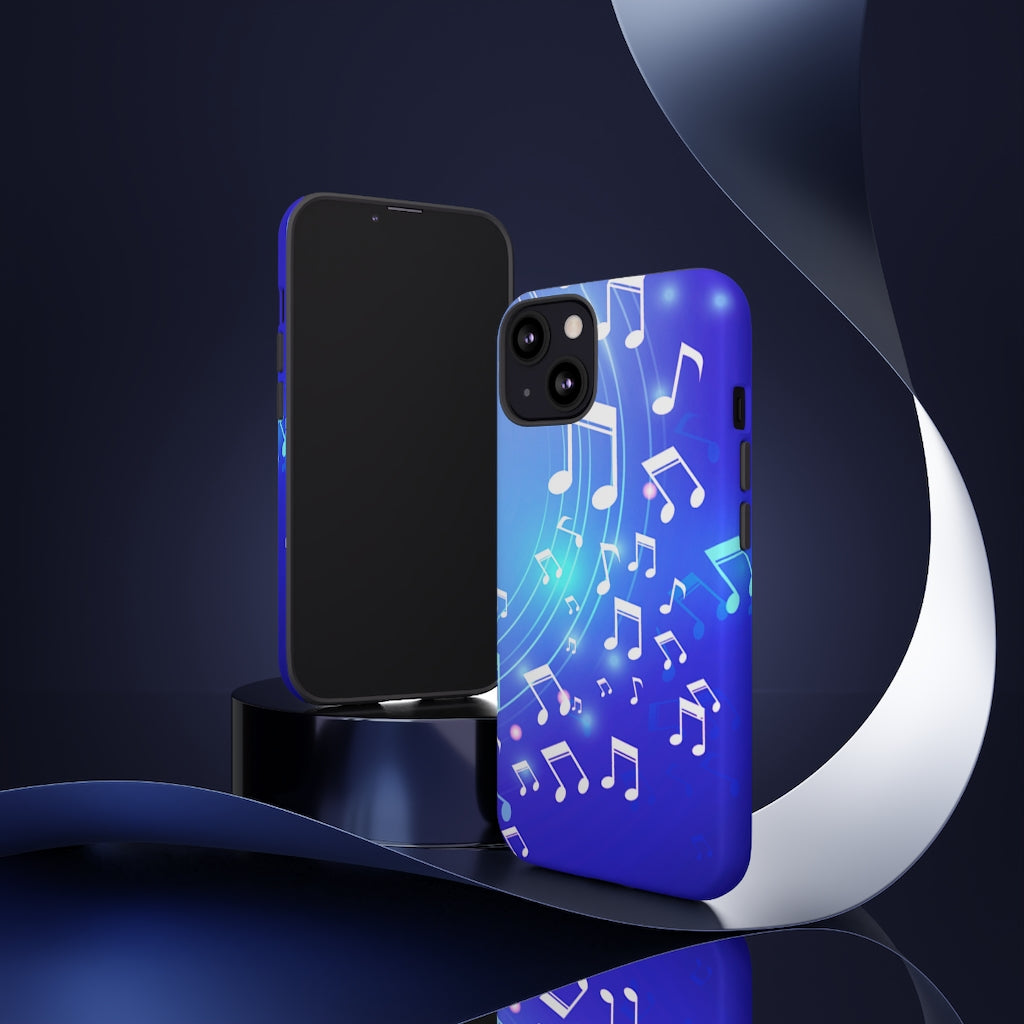 Curving Notes Music iPhone Tough Cases