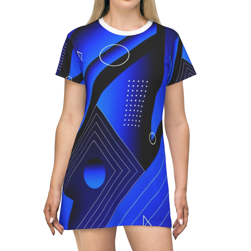 Micro Geometric T-Shirt Dress