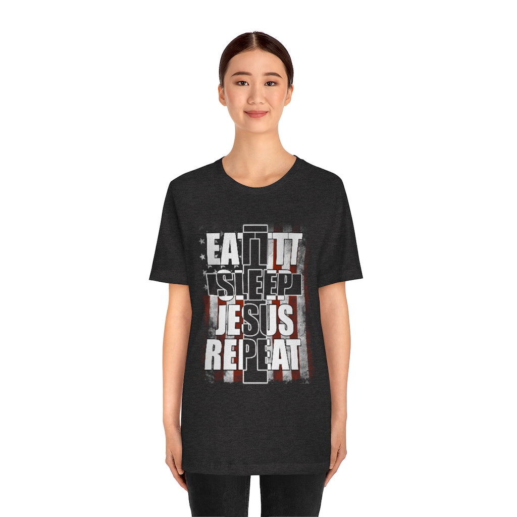 Jesus Repeat Unisex Jersey Short Sleeve Tee