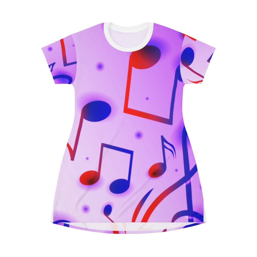 Jumbo Notes Music T-Shirt Dress