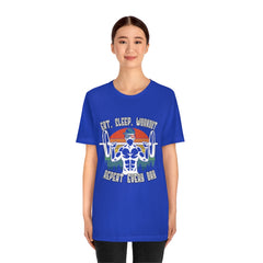 Workout Repeat Unisex Jersey Short Sleeve Tee