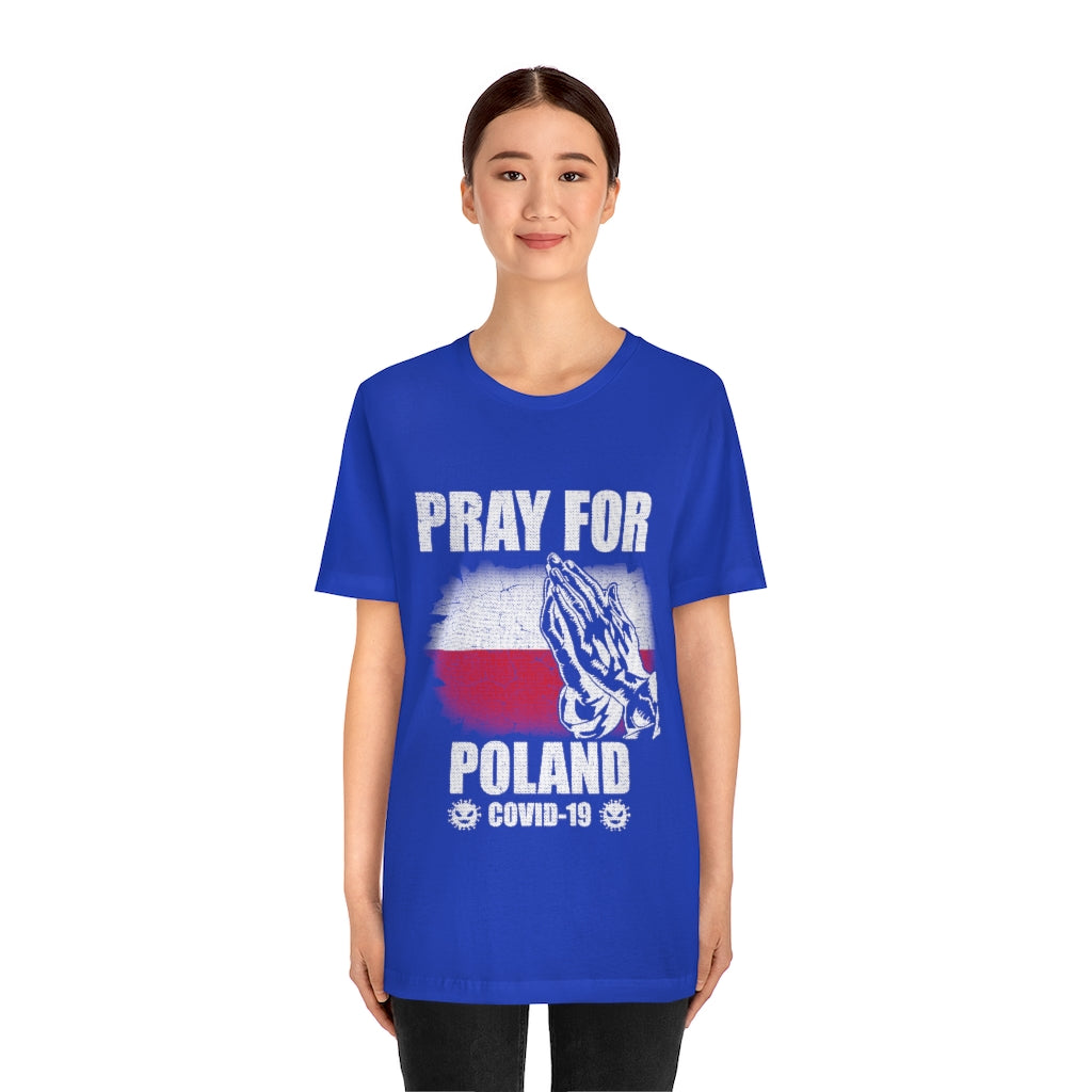Pray For Poland Unisex Jersey Short Sleeve Tee