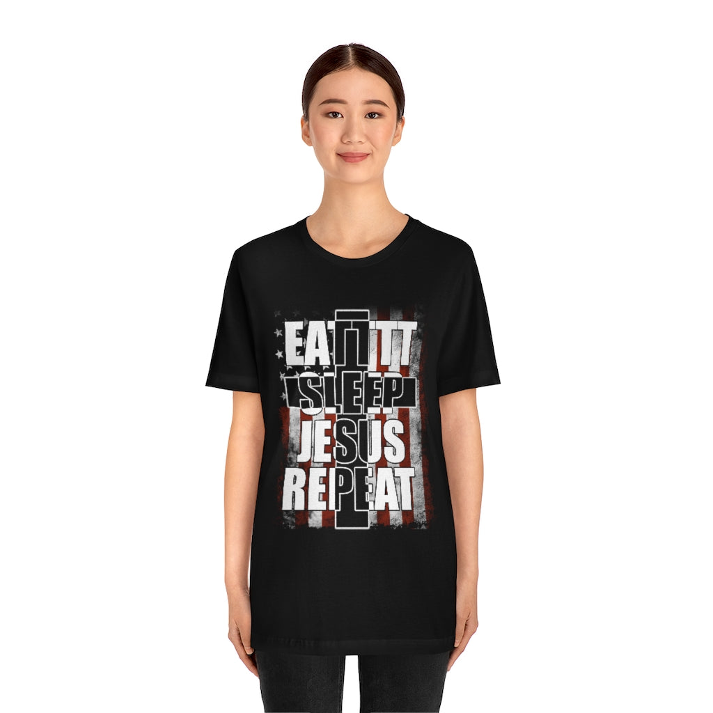 Jesus Repeat Unisex Jersey Short Sleeve Tee
