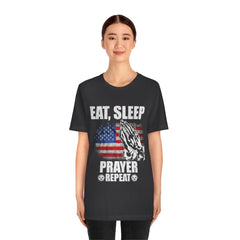 Prayer Repeat Unisex Jersey Short Sleeve Tee