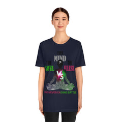 The Soul vs. The Flesh vs. The Mind Unisex Jersey Short Sleeve Tee