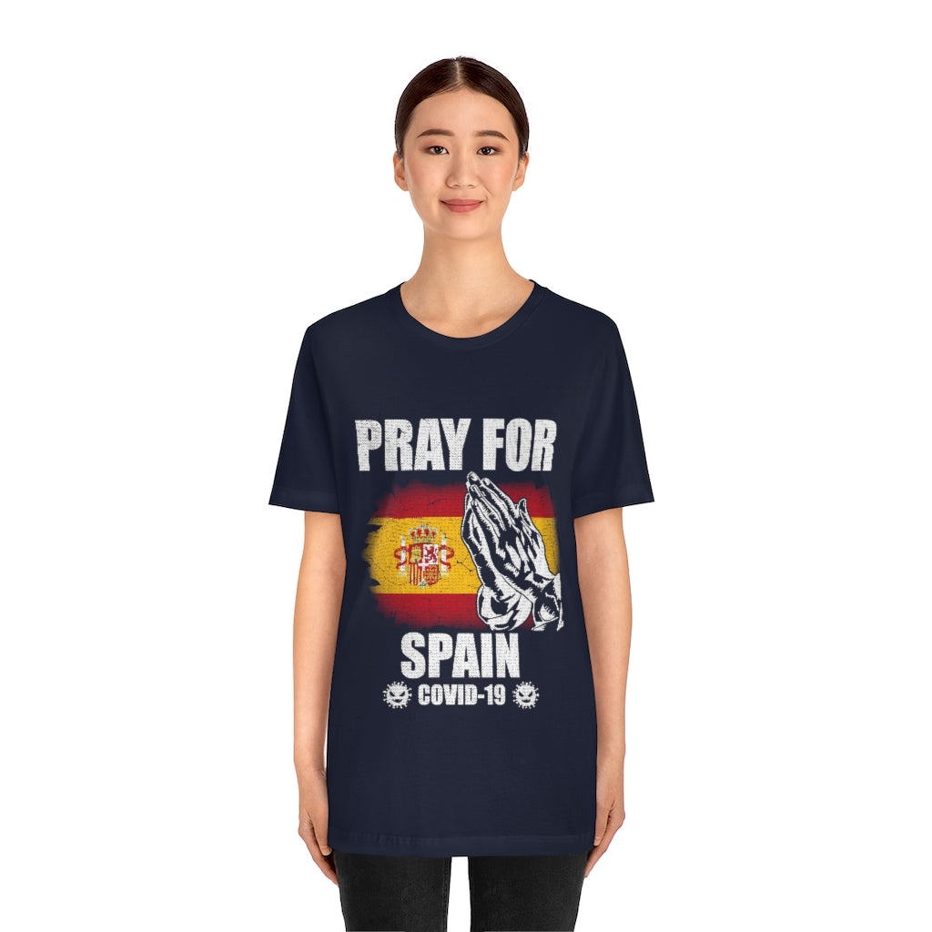 Pray For Spain Unisex Jersey Short Sleeve Tee