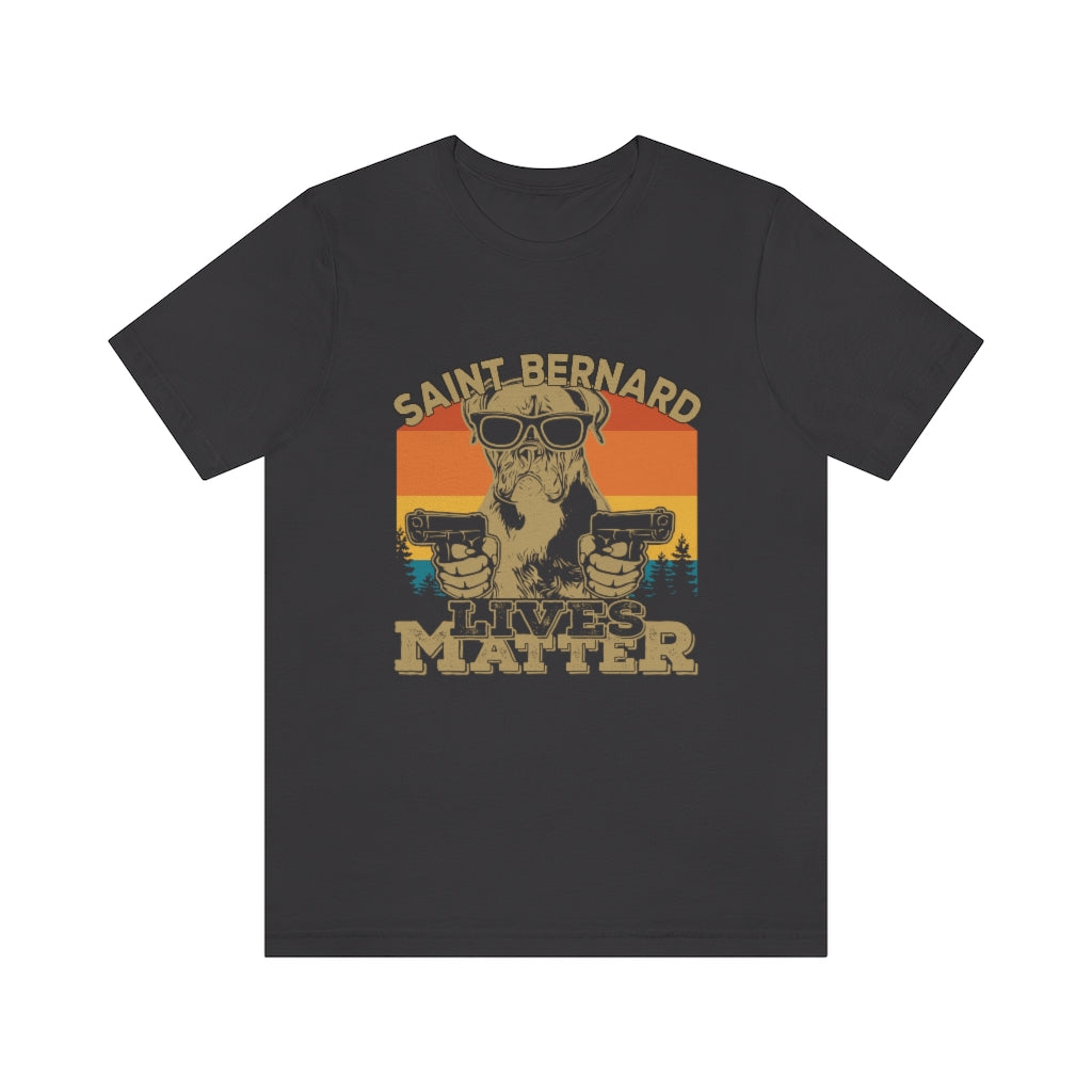 Saint Bernard Lives Matter Unisex Jersey Short Sleeve Tee