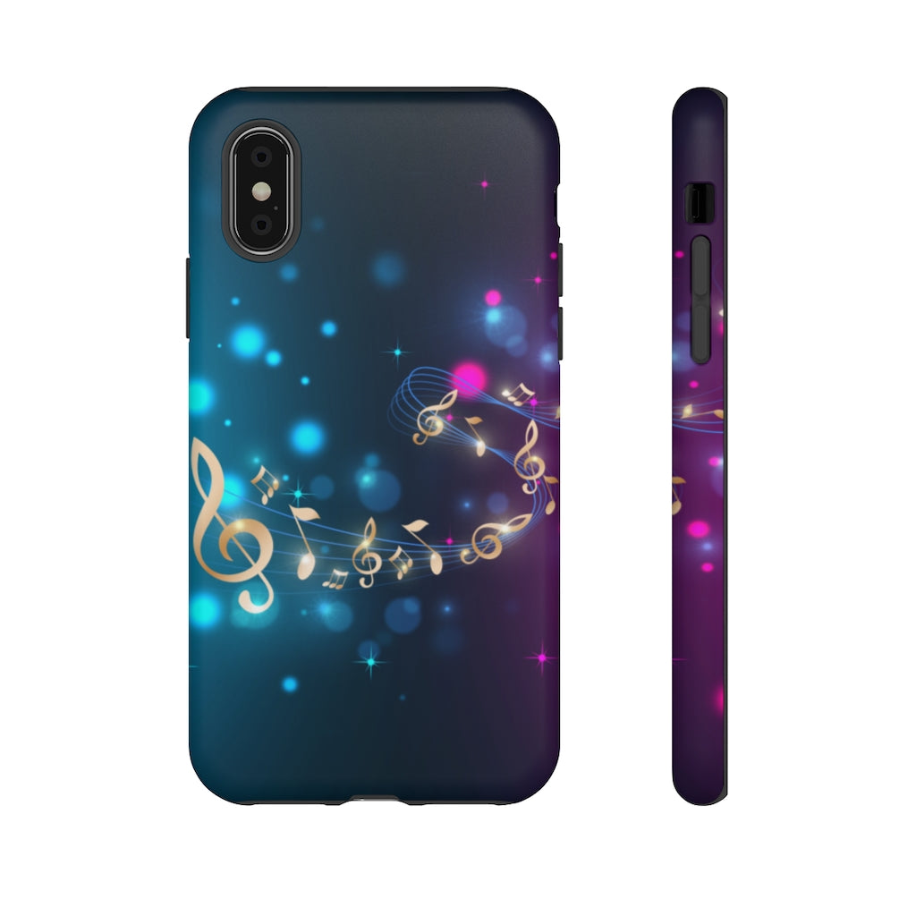 Golden Notes Music iPhone Tough Cases