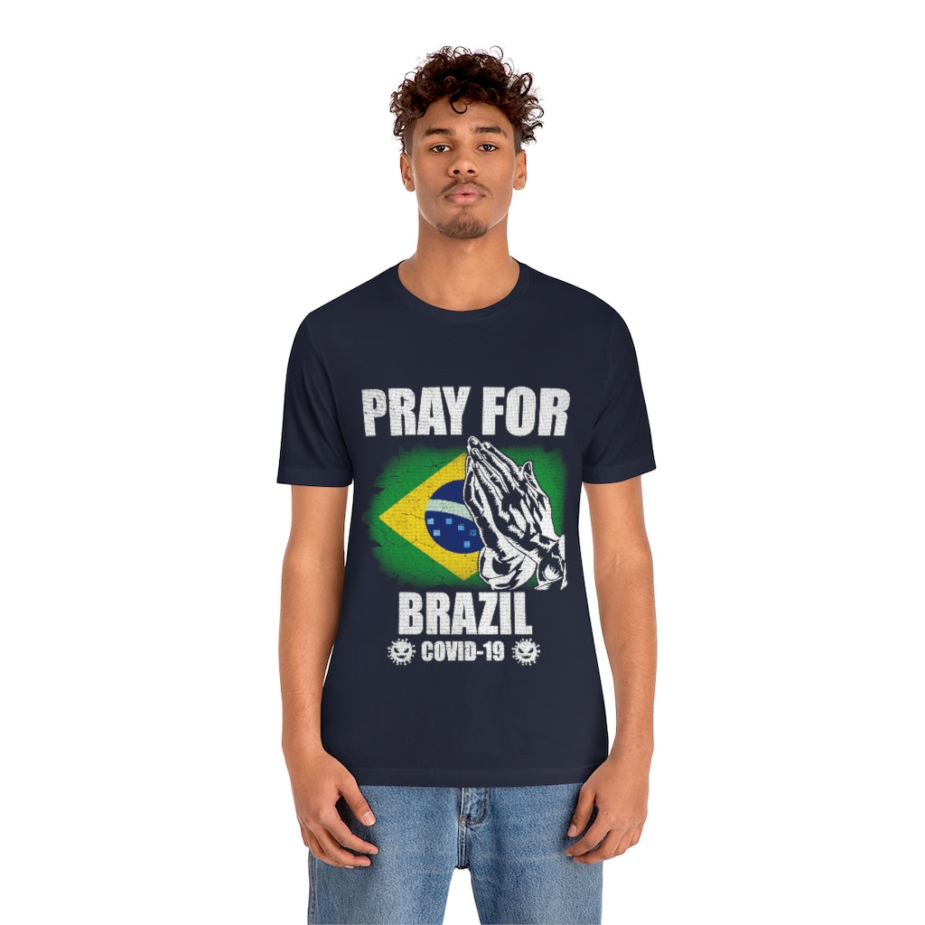 Pray For Brazil Unisex Jersey Short Sleeve Tee