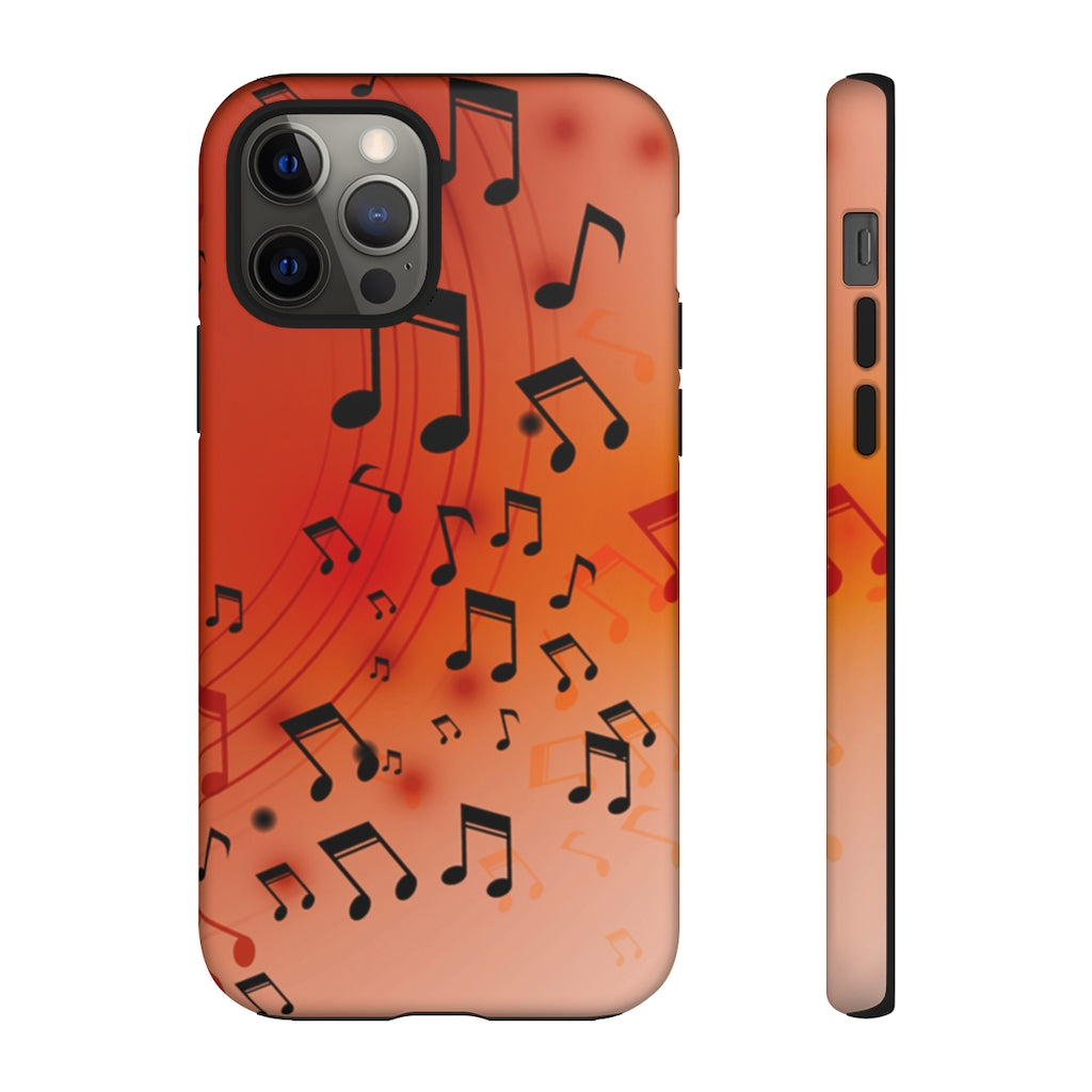 Curving Notes Music iPhone Tough Cases