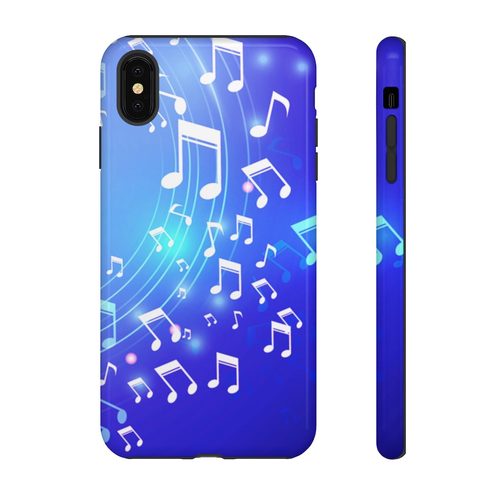 Curving Notes Music iPhone Tough Cases