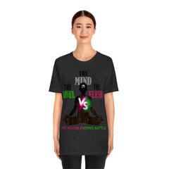The Soul vs. The Flesh vs. The Mind Unisex Jersey Short Sleeve Tee