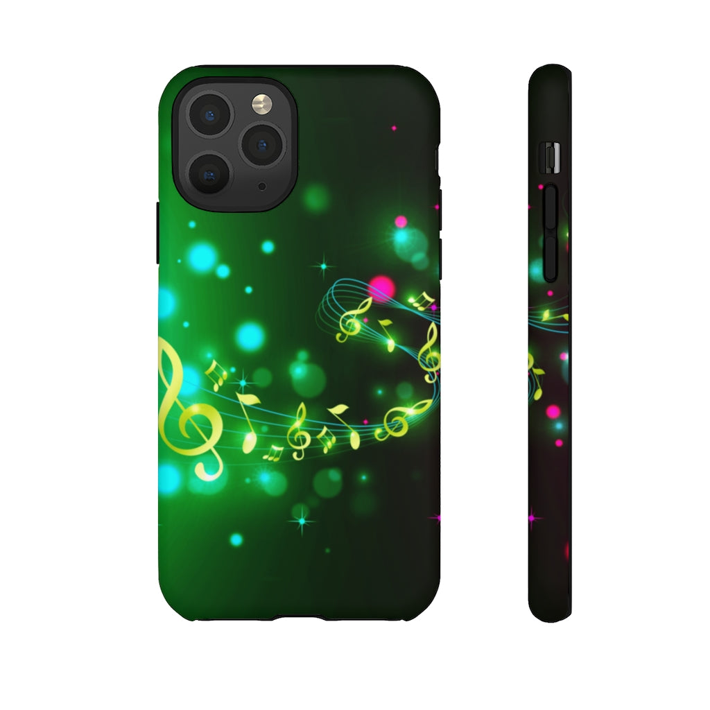 Golden Notes Music iPhone Tough Cases