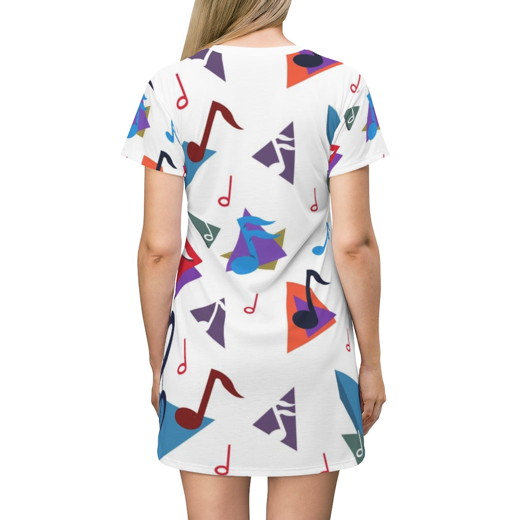 Geo Music T-Shirt Dress