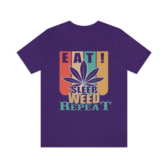 Weed Repeat Unisex Jersey Short Sleeve Tee