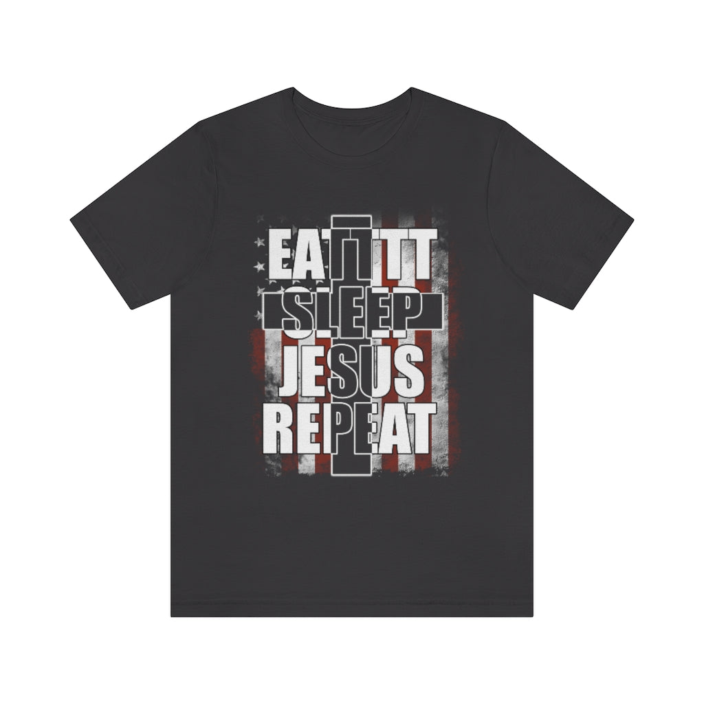 Jesus Repeat Unisex Jersey Short Sleeve Tee