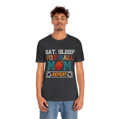 Football Mom Repeat Unisex Jersey Short Sleeve Tee