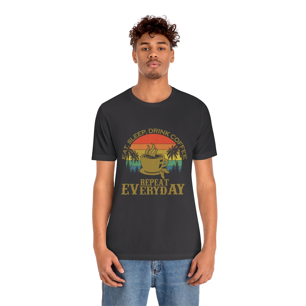 Coffee Repeat Unisex Jersey Short Sleeve Tee