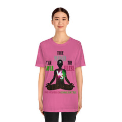 The Soul vs. The Flesh vs. The Mind Unisex Jersey Short Sleeve Tee