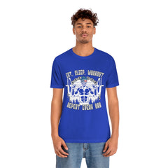 Workout Repeat Unisex Jersey Short Sleeve Tee