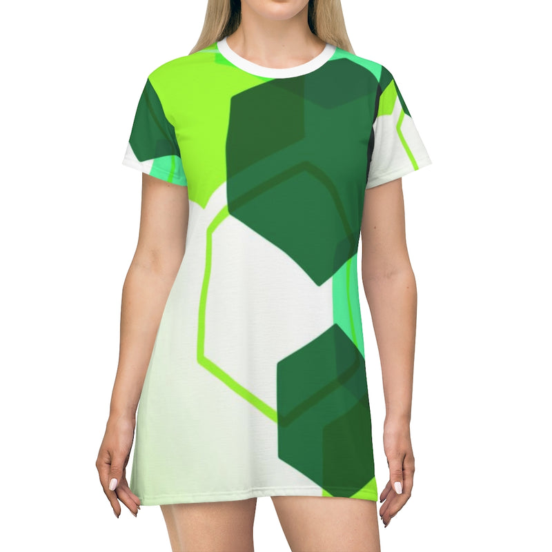 Hexagon Geometric T-Shirt Dress
