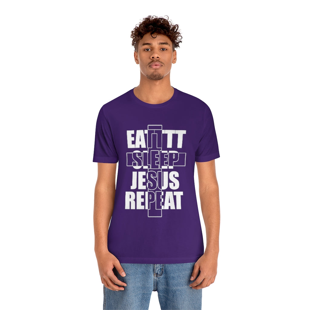 Jesus Repeat Unisex Jersey Short Sleeve Tee