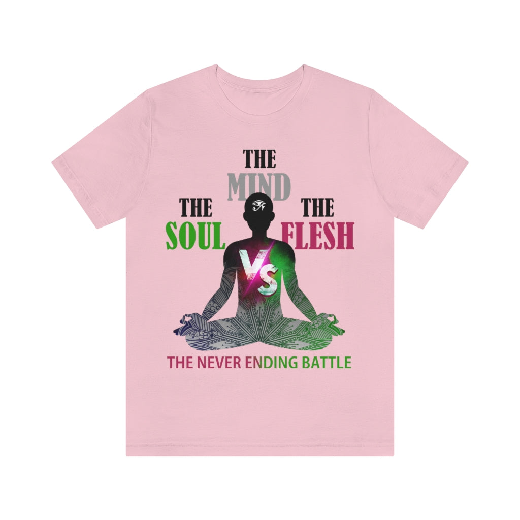 The Soul vs. The Flesh vs. The Mind Unisex Jersey Short Sleeve Tee