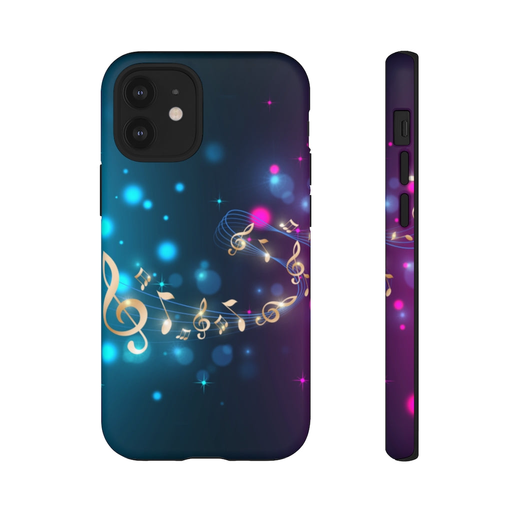 Golden Notes Music iPhone Tough Cases