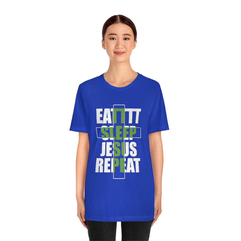 Jesus Repeat Unisex Jersey Short Sleeve Tee