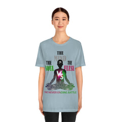 The Soul vs. The Flesh vs. The Mind Unisex Jersey Short Sleeve Tee