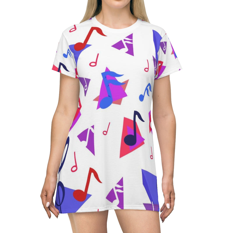 Geo Music T-Shirt Dress