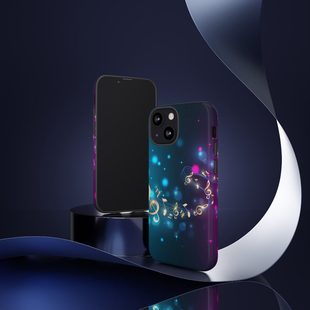 Golden Notes Music iPhone Tough Cases