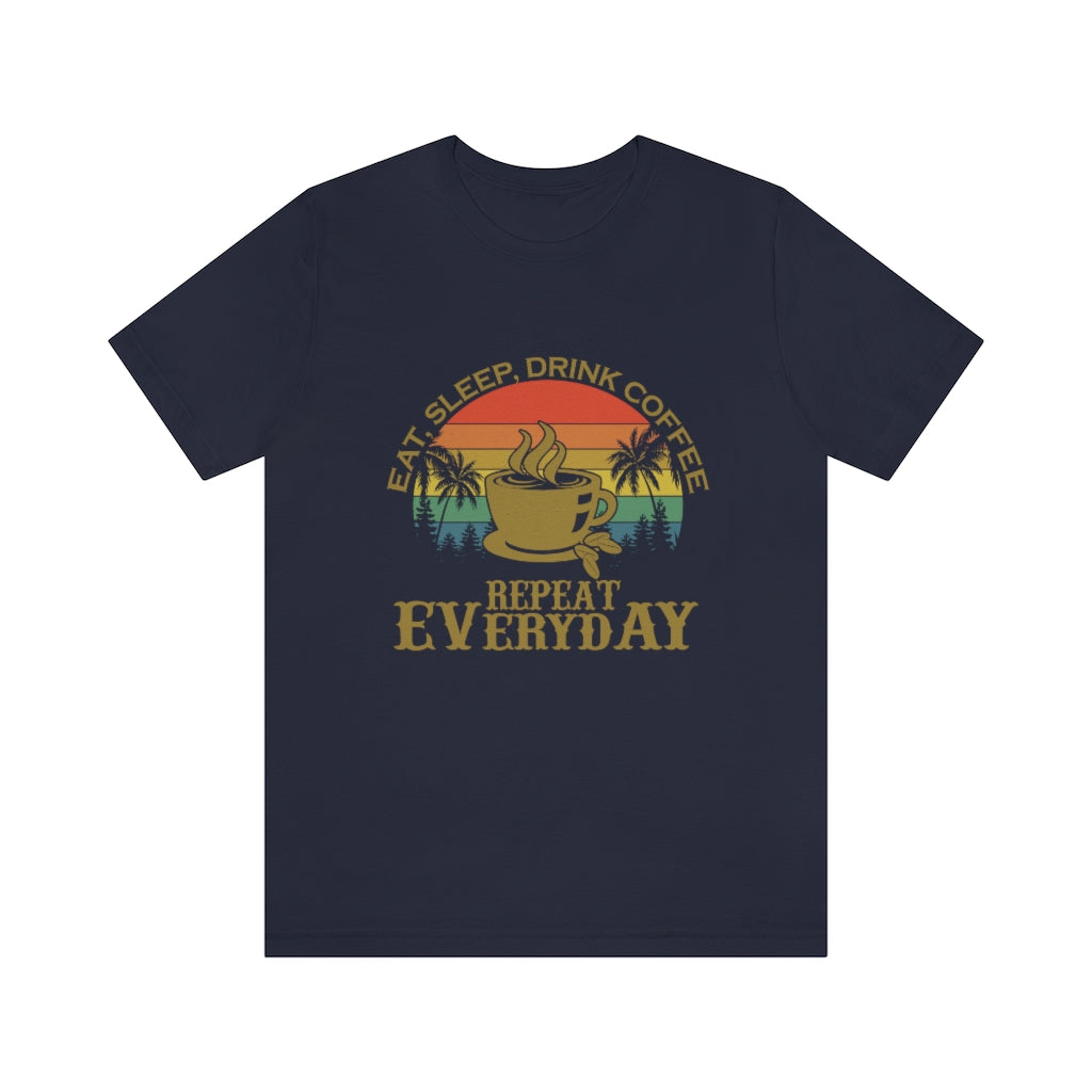 Coffee Repeat Unisex Jersey Short Sleeve Tee