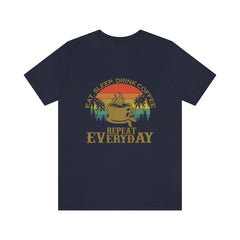 Coffee Repeat Unisex Jersey Short Sleeve Tee