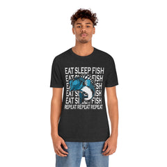 Fishing Repeat Unisex Jersey Short Sleeve Tee