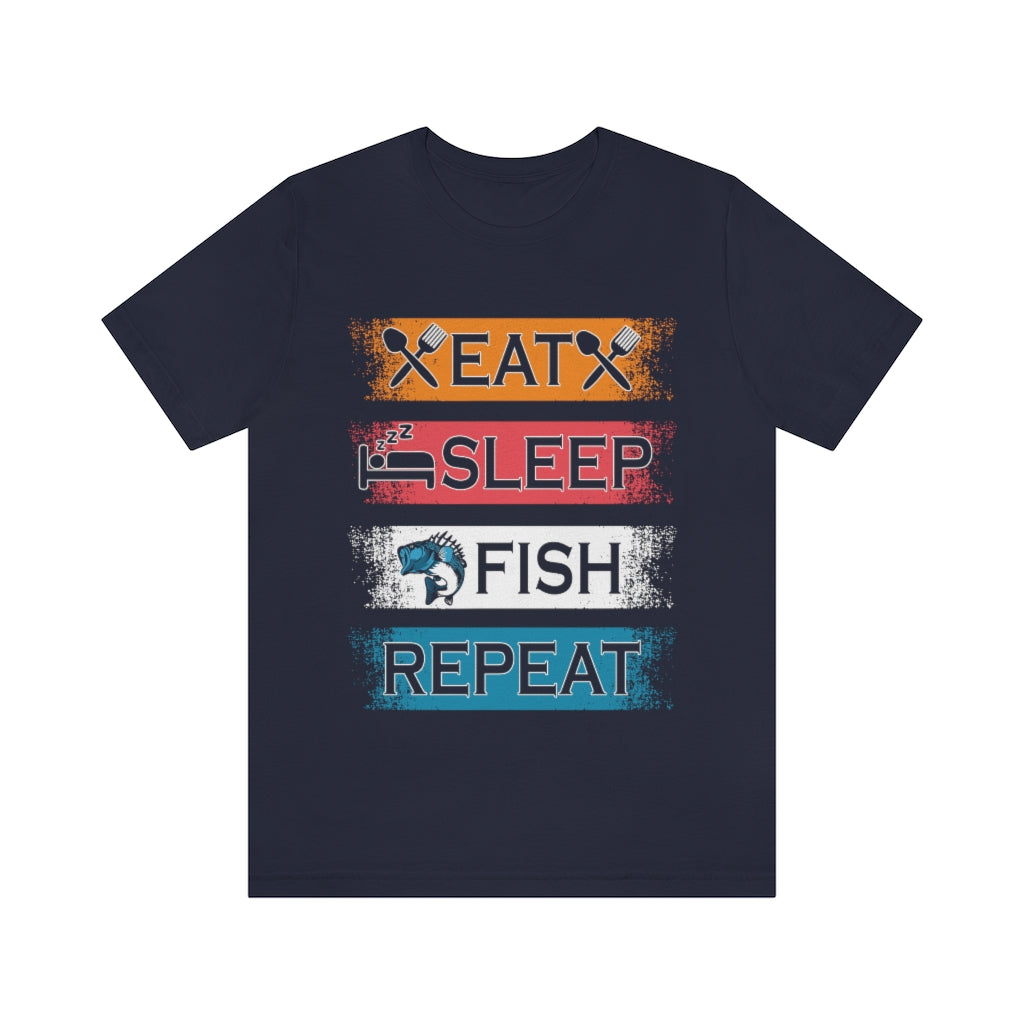 Fishing Repeat Unisex Jersey Short Sleeve Tee