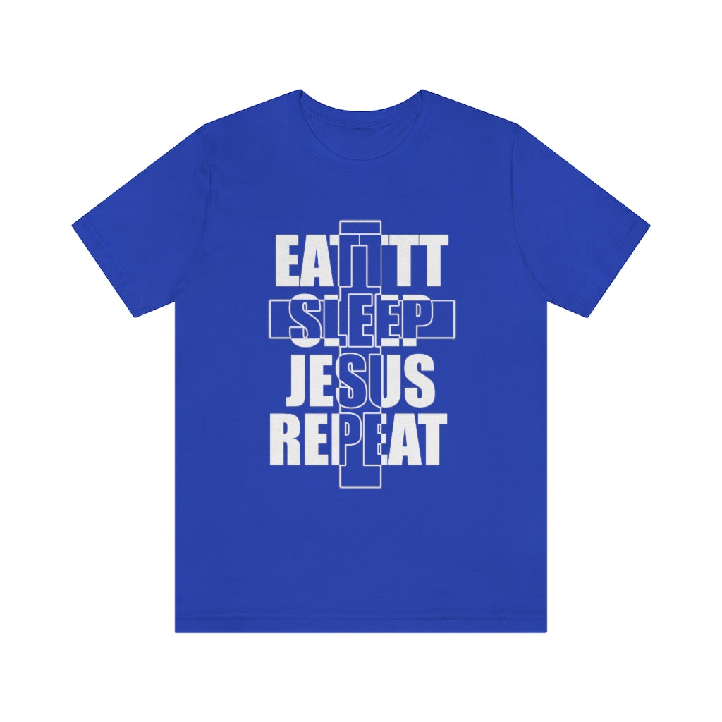 Jesus Repeat Unisex Jersey Short Sleeve Tee