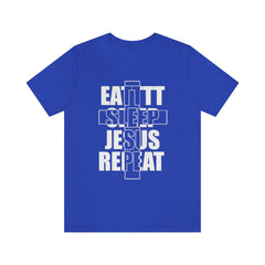 Jesus Repeat Unisex Jersey Short Sleeve Tee