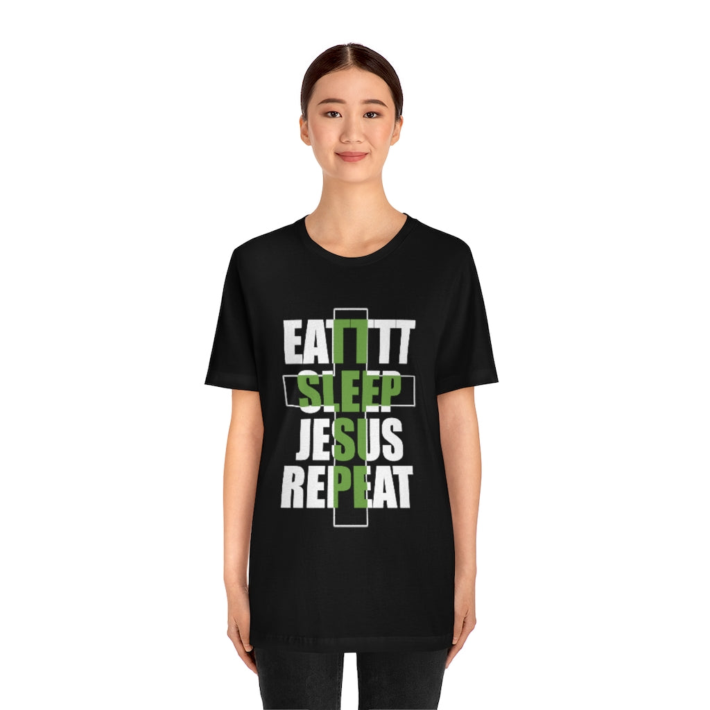 Jesus Repeat Unisex Jersey Short Sleeve Tee