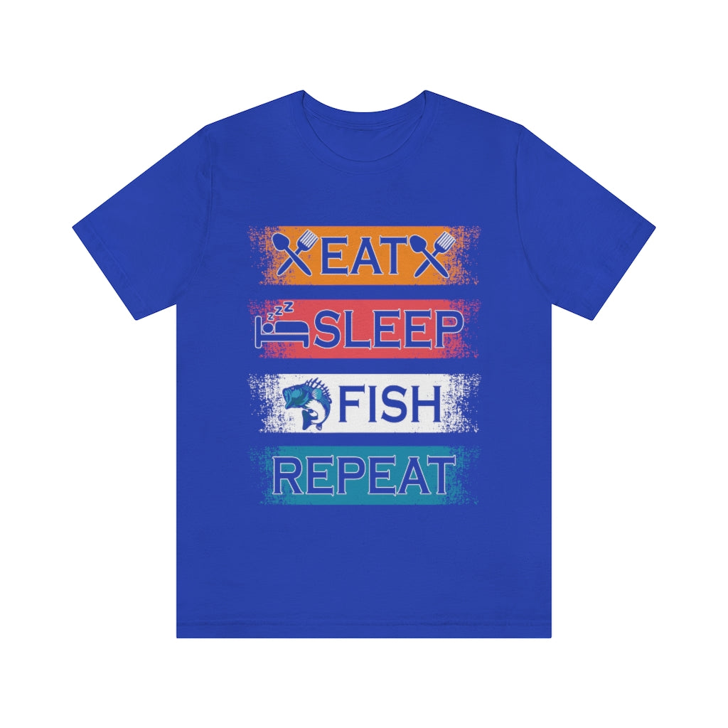 Fishing Repeat Unisex Jersey Short Sleeve Tee