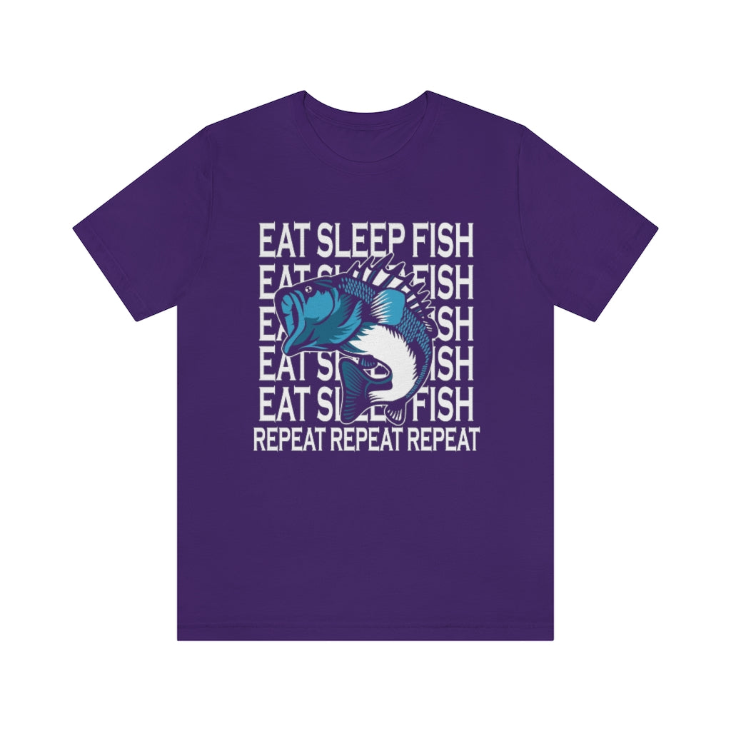 Fishing Repeat Unisex Jersey Short Sleeve Tee