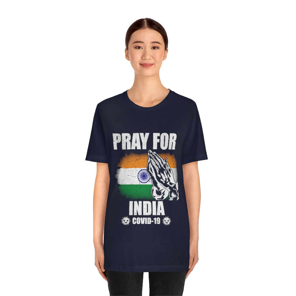 Pray For India Unisex Jersey Short Sleeve Tee