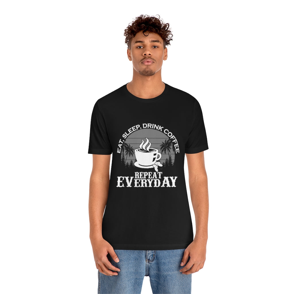 Coffee Repeat Unisex Jersey Short Sleeve Tee