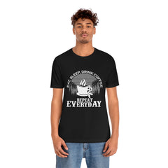 Coffee Repeat Unisex Jersey Short Sleeve Tee