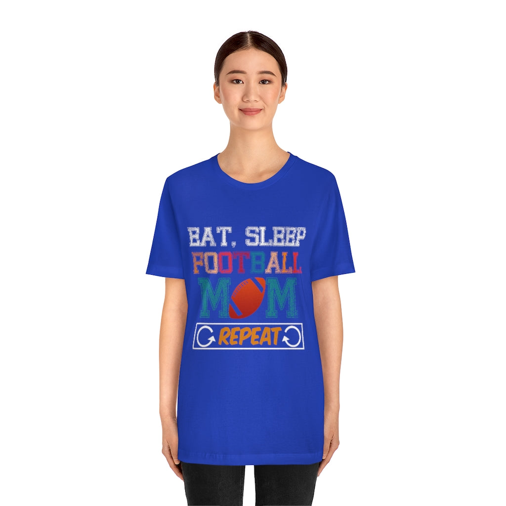 Football Mom Repeat Unisex Jersey Short Sleeve Tee