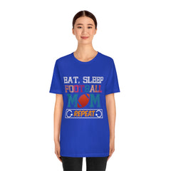 Football Mom Repeat Unisex Jersey Short Sleeve Tee