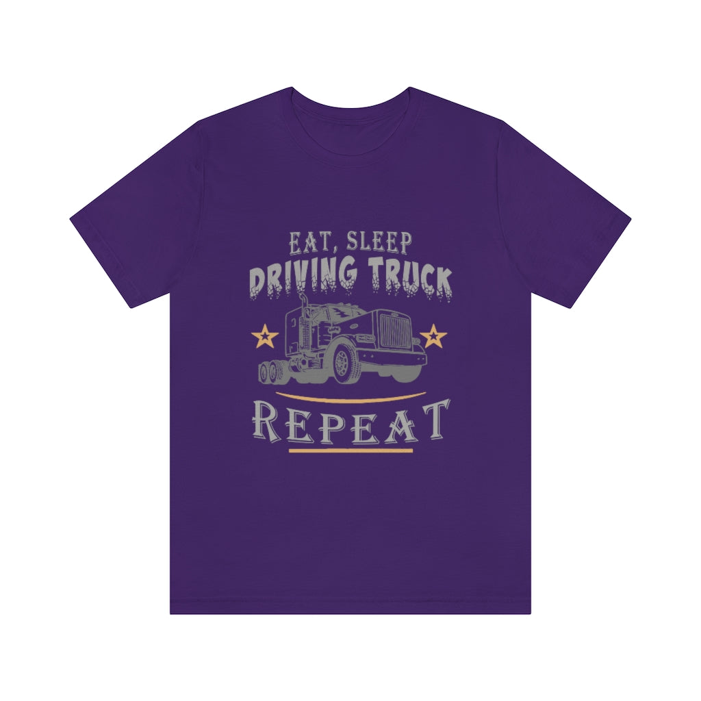 Truck Driving Repeat Unisex Jersey Short Sleeve Tee