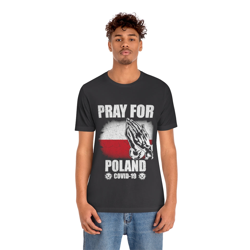 Pray For Poland Unisex Jersey Short Sleeve Tee