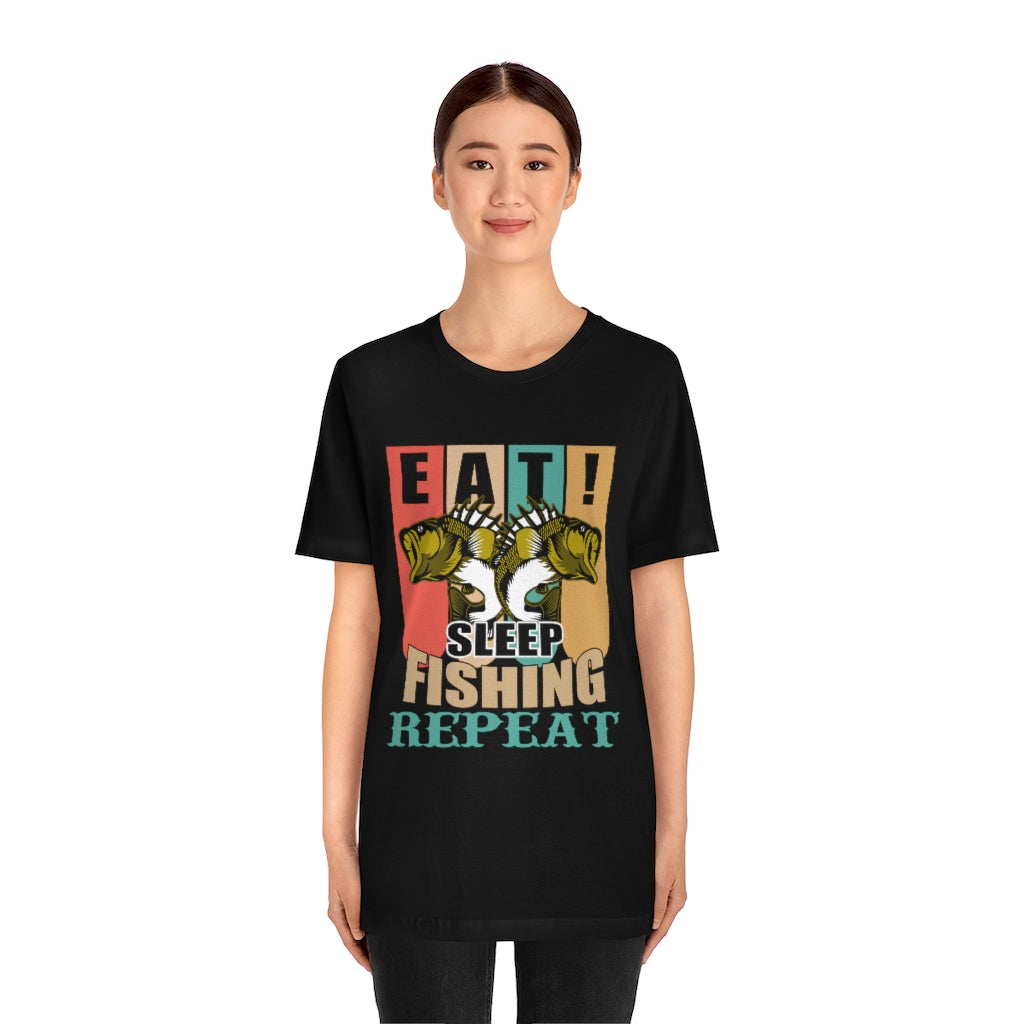 Fishing Repeat Unisex Jersey Short Sleeve Tee